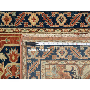 2'6"x12'2" Terracotta Red, Antiqued Fine Heriz Re-Creation Densely Woven, Natural Dyes Hand Spun Wool Hand Knotted, Runner Oriental Rug FWR385230