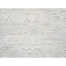 Load image into Gallery viewer, 2&#39;x3&#39;1&quot; Gray Hand Spun Undyed Natural Wool Modern Design Hand Knotted Mat Oriental Rug FWR385440