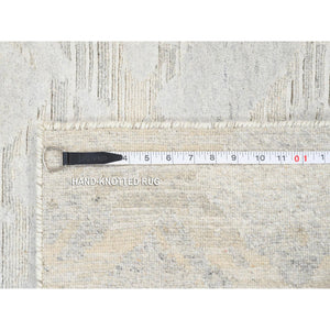 2'x3'1" Gray Hand Spun Undyed Natural Wool Modern Design Hand Knotted Mat Oriental Rug FWR385440
