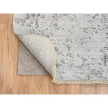 Load image into Gallery viewer, 8&#39;3&quot;x8&#39;3&quot; Gray, Broken Persian Design, Hand Knotted Wool and Pure Silk, Square Oriental Rug FWR385926