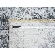 Load image into Gallery viewer, 2&#39;7&quot;x8&#39;2&quot; Gray Hand Knotted Broken Persian Design Wool and Pure Silk Runner Oriental Rug FWR385944