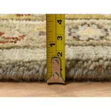 Load image into Gallery viewer, 12&#39;x18&#39; Light Gray, Hand Knotted Karajeh Design with Tribal Medallions, Pure Wool Oriental Oversize Rug FWR386010