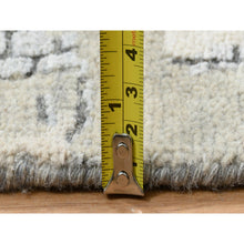 Load image into Gallery viewer, 12&#39;1&quot;x17&#39;10&quot; Gray and Silver, Wool and Silk Abstract with Mosaic Design Hand Knotted Persian Knot Oriental Oversize Rug FWR386022