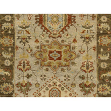 Load image into Gallery viewer, 2&#39;8x19&#39;10&quot; Light Gray Karajeh Design with Tribal Medallions Hand Knotted Pure Wool Oriental Runner Rug FWR386274