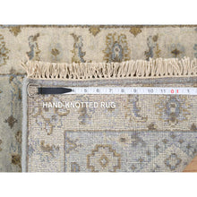 Load image into Gallery viewer, 2&#39;1&quot;x3&#39; Gray-Ivory Karajeh Design Soft Organic Wool Hand Knotted Oriental Mat Rug FWR386328