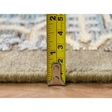 Load image into Gallery viewer, 2&#39;6&quot;x10&#39; Gold Brown, Silk With Textured Wool Hand Knotted, Transitional Sarouk, Runner Oriental Rug FWR386442