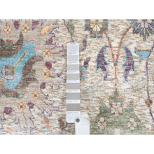 Load image into Gallery viewer, 14&#39;1&quot;x14&#39;1&quot; Colorful, Hand Knotted Tabriz Vase With Flower Design, Silk With Textured Wool, Round Oriental Rug FWR386658