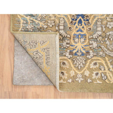 Load image into Gallery viewer, 2&#39;6&quot;x24&#39;1&quot; Gold Brown, Transitional Sarouk, Silk With Textured Wool Hand Knotted, XL Runner Oriental Rug FWR386664