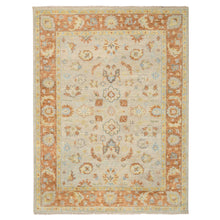 Load image into Gallery viewer, 9&#39;1&quot;x11&#39;9&quot; Tan Color, Oushak Design Supple Collection, Thick and Plush Pure Wool Hand Knotted, Oriental Rug FWR386880