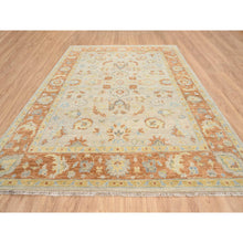 Load image into Gallery viewer, 9&#39;1&quot;x11&#39;9&quot; Tan Color, Oushak Design Supple Collection, Thick and Plush Pure Wool Hand Knotted, Oriental Rug FWR386880