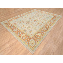 Load image into Gallery viewer, 9&#39;1&quot;x11&#39;9&quot; Tan Color, Oushak Design Supple Collection, Thick and Plush Pure Wool Hand Knotted, Oriental Rug FWR386880
