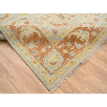 Load image into Gallery viewer, 9&#39;1&quot;x11&#39;9&quot; Tan Color, Oushak Design Supple Collection, Thick and Plush Pure Wool Hand Knotted, Oriental Rug FWR386880