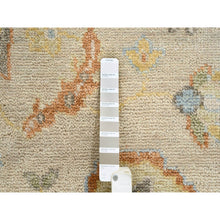 Load image into Gallery viewer, 9&#39;1&quot;x11&#39;9&quot; Tan Color, Oushak Design Supple Collection, Thick and Plush Pure Wool Hand Knotted, Oriental Rug FWR386880
