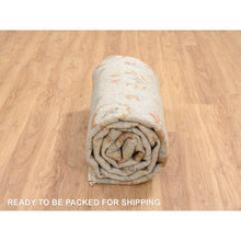 Load image into Gallery viewer, 9&#39;1&quot;x11&#39;9&quot; Tan Color, Oushak Design Supple Collection, Thick and Plush Pure Wool Hand Knotted, Oriental Rug FWR386880
