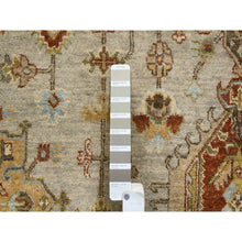 Load image into Gallery viewer, 12&#39;1&quot;x17&#39;1&quot; Light Gray, Hand Knotted Karajeh Design with Tribal Medallions, Soft Wool, Oversized Oriental Rug FWR386952