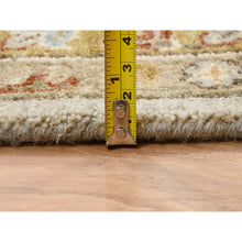 Load image into Gallery viewer, 12&#39;1&quot;x17&#39;1&quot; Light Gray, Hand Knotted Karajeh Design with Tribal Medallions, Soft Wool, Oversized Oriental Rug FWR386952