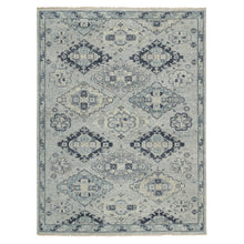 Load image into Gallery viewer, 8&#39;10&quot;x12&#39; Silver Gray, Thick and Plush Extra Soft Wool Hand Knotted, Anatolian Design Supple Collection, Oriental Rug FWR387078