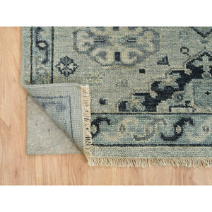 8'10"x12' Silver Gray, Thick and Plush Extra Soft Wool Hand Knotted, Anatolian Design Supple Collection, Oriental Rug FWR387078