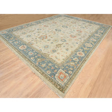 Load image into Gallery viewer, 13&#39;10&quot;x18&#39; Light Cream, Soft Wool Hand Knotted, Oushak with Floral Design Supple Collection Thick and Plush, Oversized Oriental Rug FWR387180
