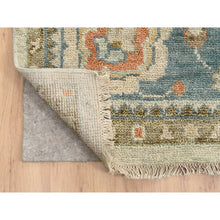 Load image into Gallery viewer, 13&#39;10&quot;x18&#39; Light Cream, Soft Wool Hand Knotted, Oushak with Floral Design Supple Collection Thick and Plush, Oversized Oriental Rug FWR387180