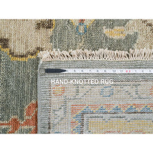 Load image into Gallery viewer, 14&#39;2&quot;x18&#39;1&quot; Sage Green, Extra Soft Wool Hand Knotted, Oushak Design Supple Collection Thick and Plush, Oversized Oriental Rug FWR387192