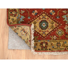 Load image into Gallery viewer, 2&#39;1&quot;x3&#39; Red-Gold, Karajeh Design, with Geometric Medallions Design, Hand Knotted, Pure Wool, Oriental Rug FWR387210