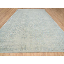 Load image into Gallery viewer, 12&#39;x17&#39;10&quot; Gray with Touches of Blue, Jacquard Hand Loomed, Tabriz Design Wool and Plant Based Silk, Oversized Oriental Rug FWR387270