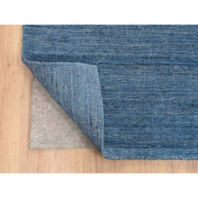 Load image into Gallery viewer, 12&#39;x14&#39;10&quot; Denim Blue, Modern Design, Tone on Tone, Pure Wool Hand Loomed, Oriental Rug FWR387402