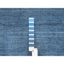 Load image into Gallery viewer, 12&#39;x14&#39;10&quot; Denim Blue, Modern Design, Tone on Tone, Pure Wool Hand Loomed, Oriental Rug FWR387402