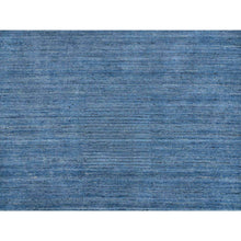 Load image into Gallery viewer, 6&#39;x6&#39; Denim Blue, Soft Wool Hand Loomed, Modern Design, Tone on Tone, Round Oriental Rug FWR387492