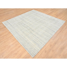 Load image into Gallery viewer, 8&#39;x8&#39; Beige, Soft Wool Hand Loomed, Variegated Textured Modern Design, Square Oriental Rug FWR387552