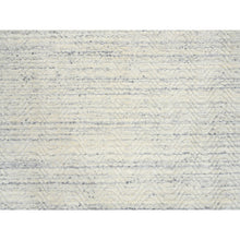 Load image into Gallery viewer, 8&#39;x8&#39; Beige, Soft Wool Hand Loomed, Variegated Textured Modern Design, Square Oriental Rug FWR387552