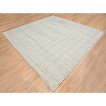 Load image into Gallery viewer, 10&#39;1&quot;x10&#39;1&quot; Beige, Hand Loomed Variegated Textured Modern Design, Natural Wool, Square Oriental Rug FWR387564