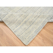 Load image into Gallery viewer, 5&#39;10&quot;x9&#39; Beige, Variegated Textured Modern Design, Natural Wool Hand Loomed, Oriental Rug FWR387636