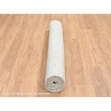 Load image into Gallery viewer, 5&#39;10&quot;x9&#39; Beige, Variegated Textured Modern Design, Natural Wool Hand Loomed, Oriental Rug FWR387636