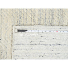 Load image into Gallery viewer, 5&#39;10&quot;x9&#39; Beige, Variegated Textured Modern Design, Natural Wool Hand Loomed, Oriental Rug FWR387636