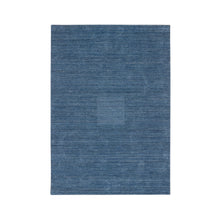Load image into Gallery viewer, 5&#39;x7&#39;1&quot; Denim Blue, Hand Loomed, Tone on Tone, Modern Design Soft and Plush Wool, Oriental Rug FWR387696