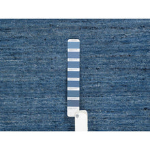 Load image into Gallery viewer, 5&#39;x7&#39;1&quot; Denim Blue, Hand Loomed, Tone on Tone, Modern Design Soft and Plush Wool, Oriental Rug FWR387696