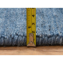 Load image into Gallery viewer, 5&#39;x7&#39;1&quot; Denim Blue, Hand Loomed, Tone on Tone, Modern Design Soft and Plush Wool, Oriental Rug FWR387696