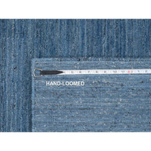 Load image into Gallery viewer, 5&#39;x7&#39;1&quot; Denim Blue, Hand Loomed, Tone on Tone, Modern Design Soft and Plush Wool, Oriental Rug FWR387696