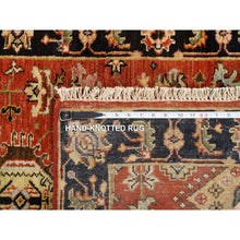 Load image into Gallery viewer, 2&#39;9&quot;x12&#39; Red and Black, Hand Knotted Karajeh Design with Tribal Medallions, Pure Wool, Runner Oriental Rug FWR387792