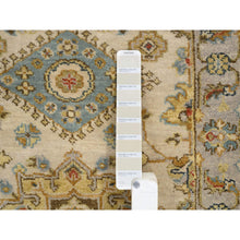 Load image into Gallery viewer, 2&#39;1&quot;x3&#39; Ivory and Gray, Karajeh Design with Tribal Medallions, Organic Wool Hand Knotted, Mat Oriental Rug FWR387822