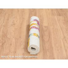 Load image into Gallery viewer, 3&#39;x5&#39; Colorful, Modern Abstract Motifs Painter&#39;s Brush Strokes, Wool and Sari Silk, Hand Knotted, Oriental Rug FWR388080