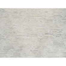 Load image into Gallery viewer, 8&#39;1&quot;x8&#39;1&quot; Light Gray, Modern Design, Hand Spun Undyed Natural Wool, Hand Knotted, Square Oriental Rug FWR388140