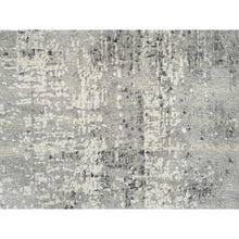 Load image into Gallery viewer, 2&#39;6&quot;x6&#39; Light Gray, Modern Design, Hand Spun Undyed Natural Wool, Hand Knotted, Runner Oriental Rug FWR388242