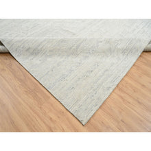 Load image into Gallery viewer, 14&#39;1&quot;x18&#39; Light Gray, Hand Knotted, Modern Design, Hand Spun Undyed Natural Wool, Oversized Oriental Rug FWR388254