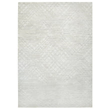Load image into Gallery viewer, 14&#39;x19&#39;9&quot; Light Gray, Hand Spun Undyed Natural Wool, Hand Knotted, Modern Design, Oversized Oriental Rug FWR388272