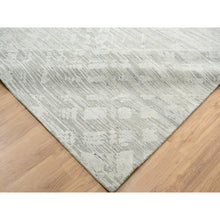 Load image into Gallery viewer, 14&#39;x19&#39;9&quot; Light Gray, Hand Spun Undyed Natural Wool, Hand Knotted, Modern Design, Oversized Oriental Rug FWR388272