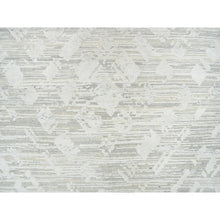 Load image into Gallery viewer, 14&#39;x19&#39;9&quot; Light Gray, Hand Spun Undyed Natural Wool, Hand Knotted, Modern Design, Oversized Oriental Rug FWR388272