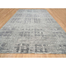 Load image into Gallery viewer, 12&#39;x18&#39;3&quot; Light Gray, Hand Knotted, Modern Design, Hand Spun Undyed Natural Wool, Oversized Oriental Rug FWR388284